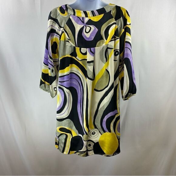Etcetera beautiful classic silk tunic or dress with modern print fabric - Picture 2 of 5